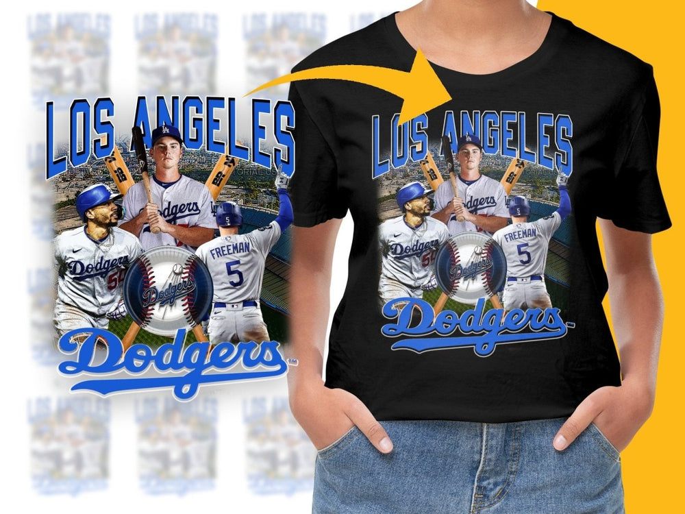 Los Angeles Dodgers Freeman Character Graphic PNG File - Teepew