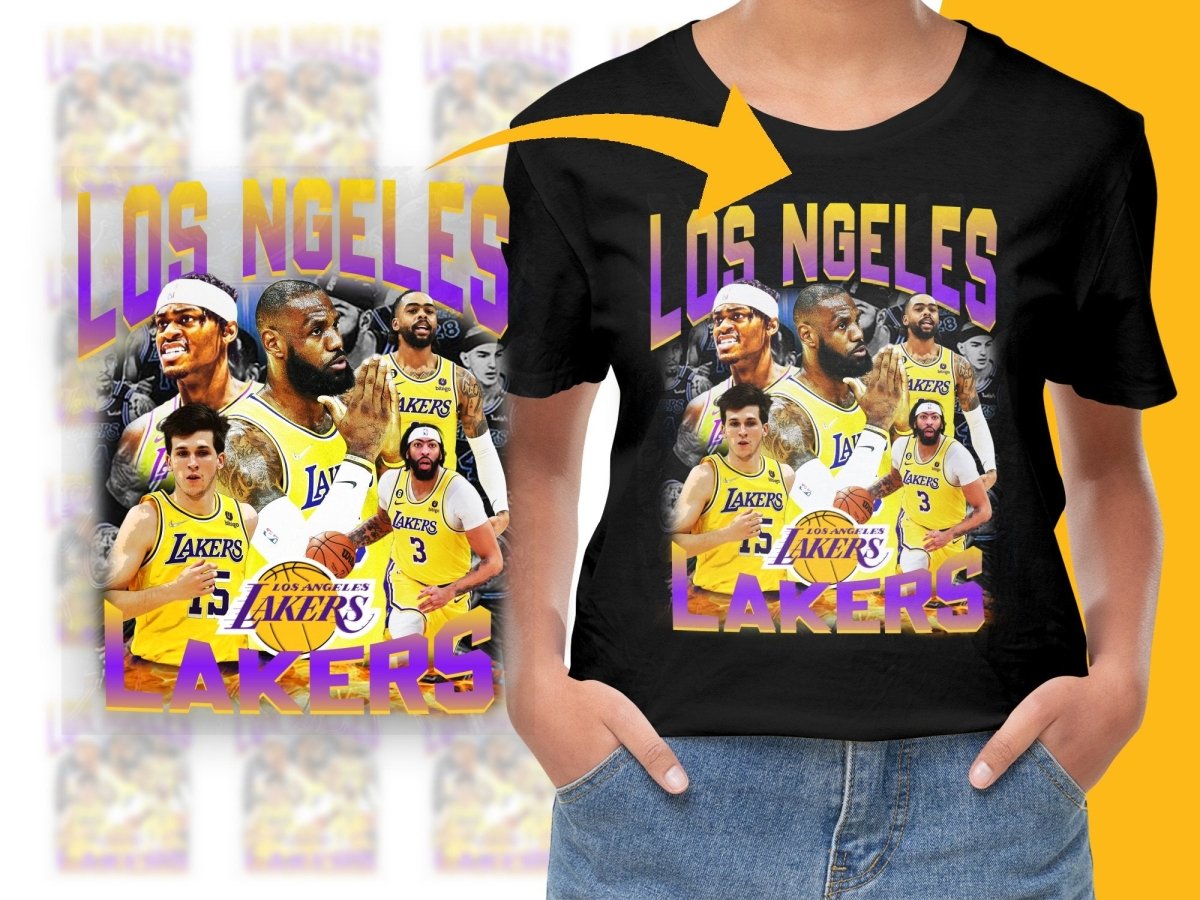 Los Angeles Lakers Basketball Team Bootleg Graphic PNG File - Teepew