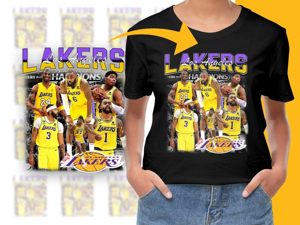 Los Angeles Lakers Champions Basketball Team Bootleg Graphic PNG File - Teepew