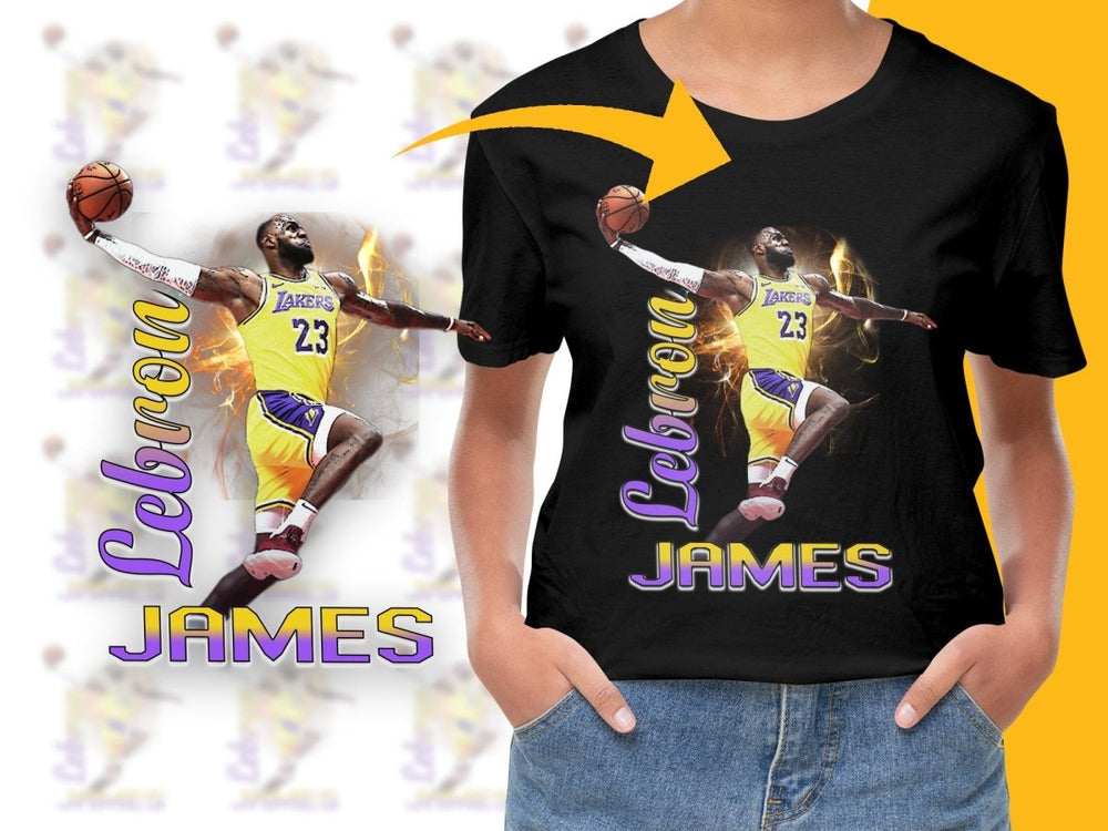 Los Angeles Lakers Lebron James Basketball Legend Bootleg PNG File - Teepew