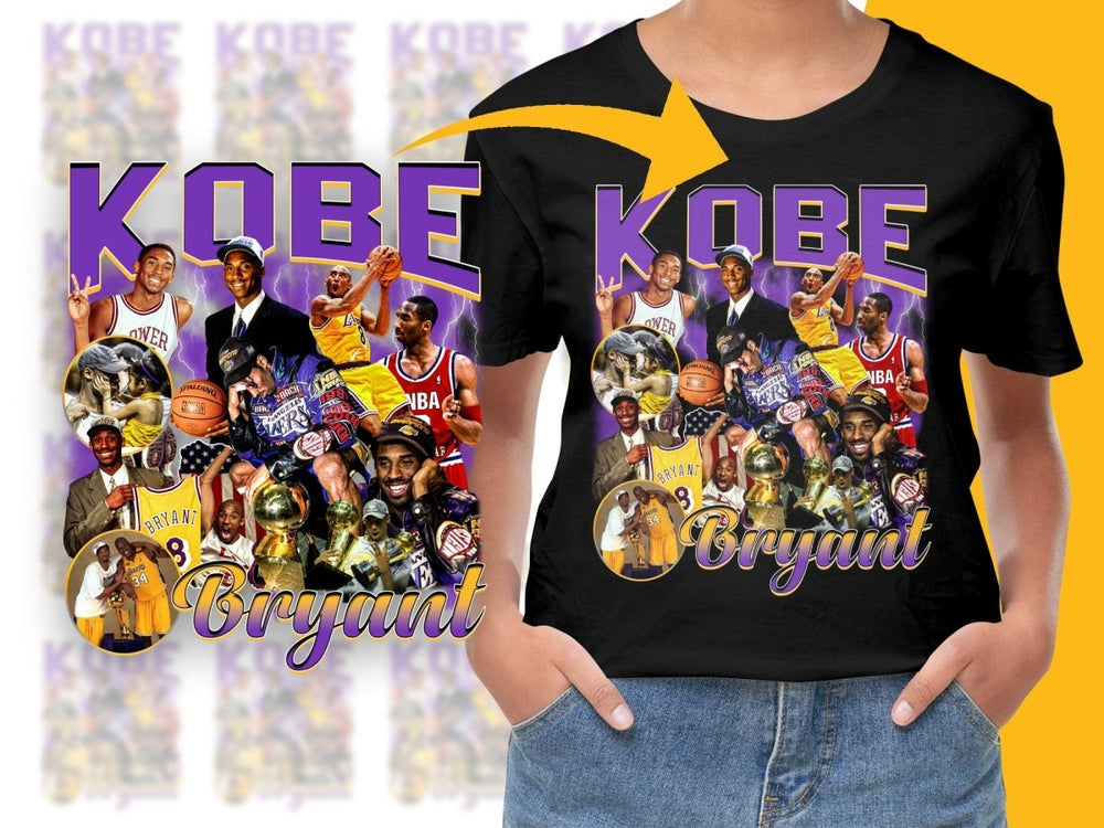 Los Angeles Lakers Star Kobe Bryant NBA Bootleg Graphic PNG File - Teepew