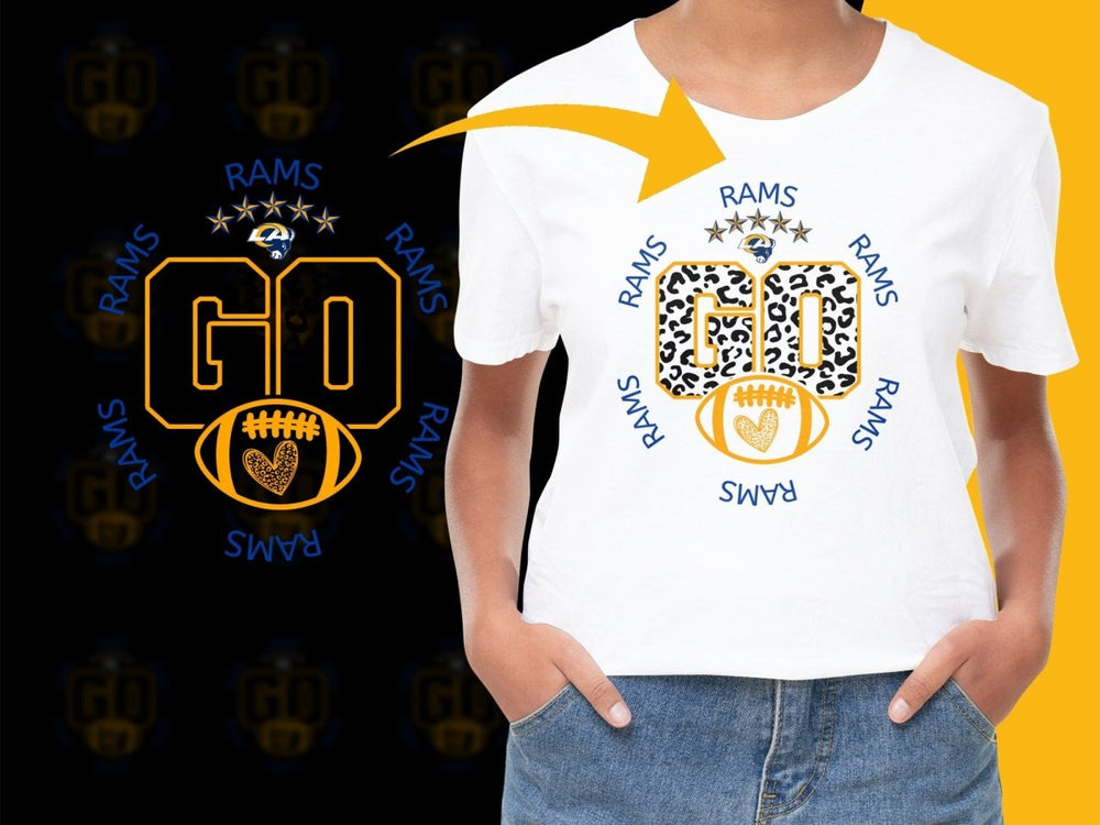 Los Angeles Rams 90 Animal Print Football PNG File - Teepew