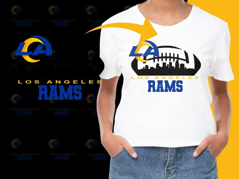Los Angeles Rams Football Skyline Graphic PNG File - Teepew