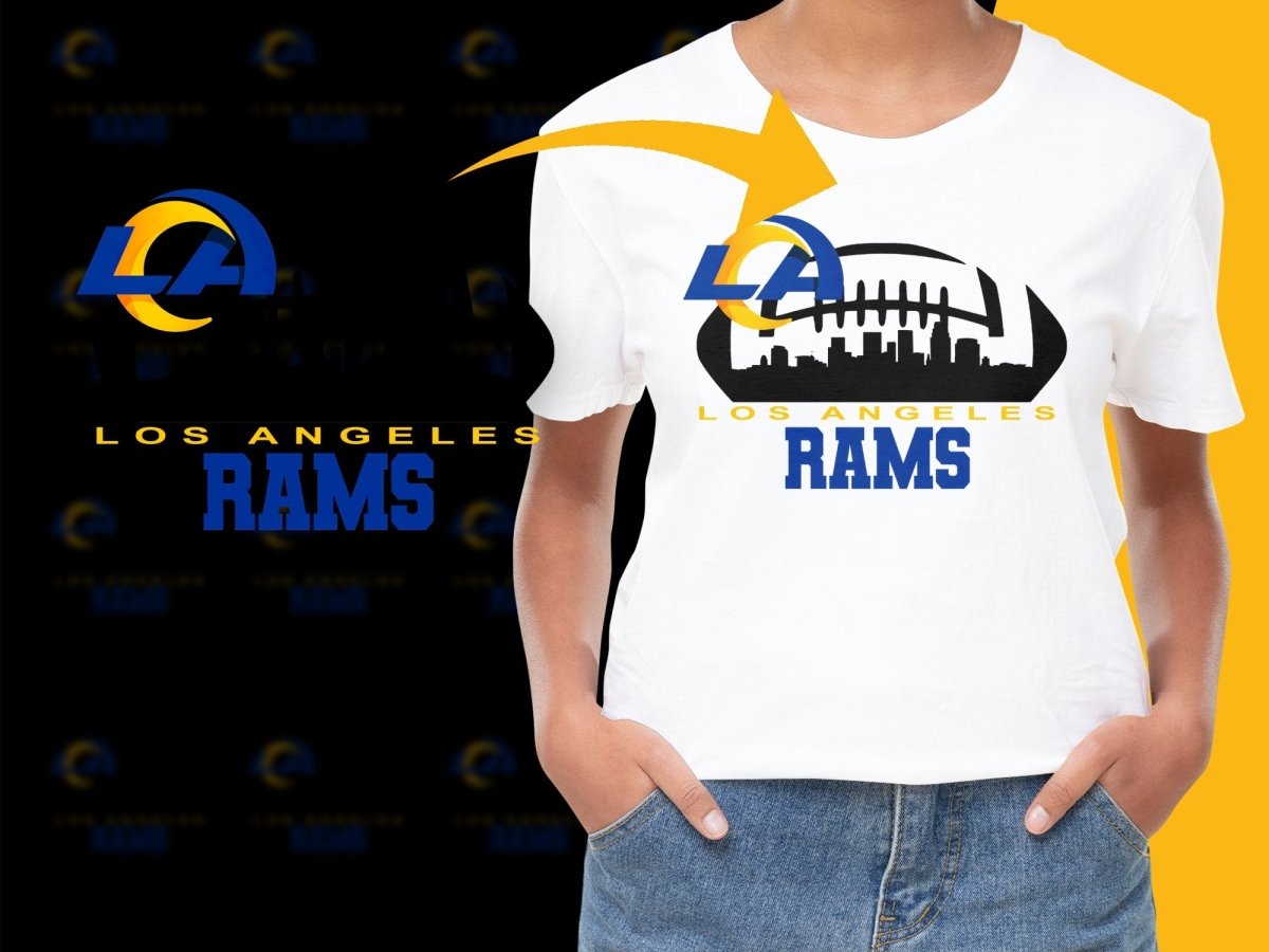 Los Angeles Rams Football Skyline Graphic PNG File - Teepew