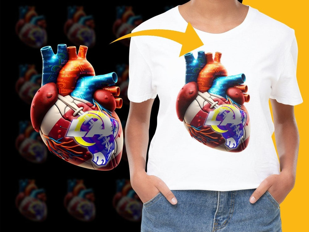 Los Angeles Rams Heart Football Design PNG File - Teepew