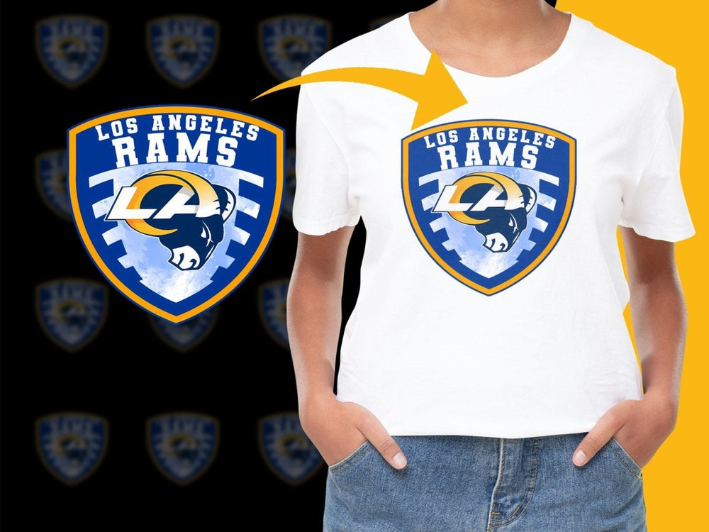 Los Angeles Rams Logo Men's Casual Fanwear PNG File - Teepew