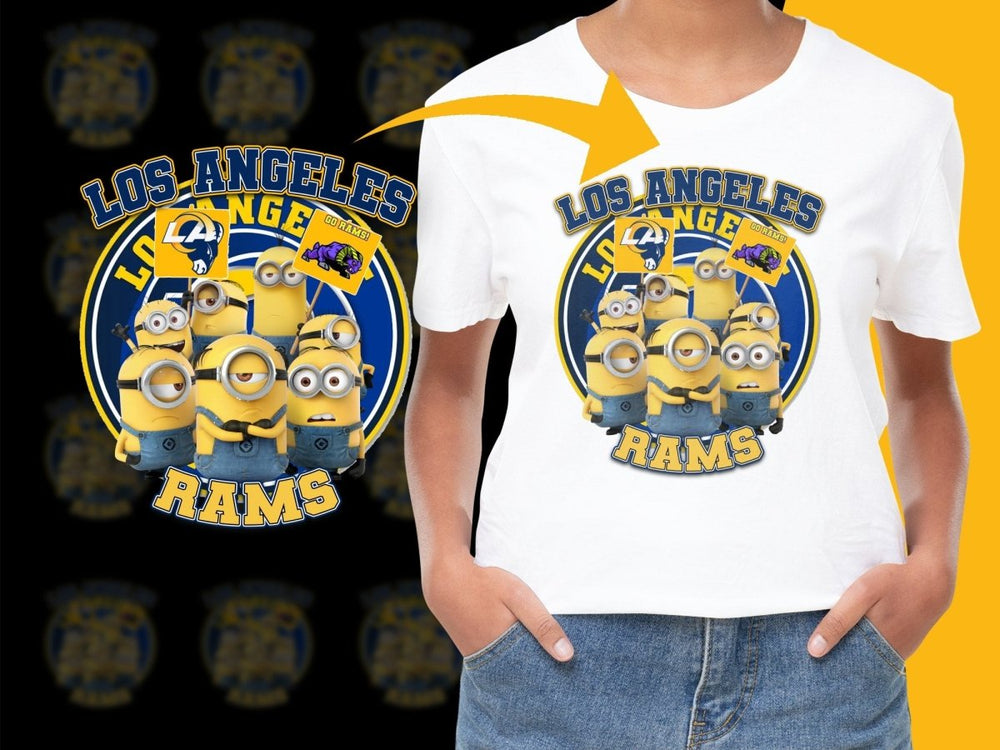 Los Angeles Rams Minions Themed Custom PNG File - Teepew