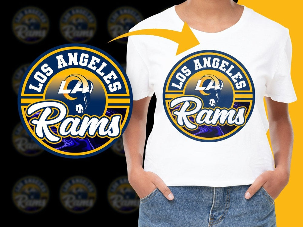 Los Angeles Rams Round Logo Design Fan PNG File - Teepew