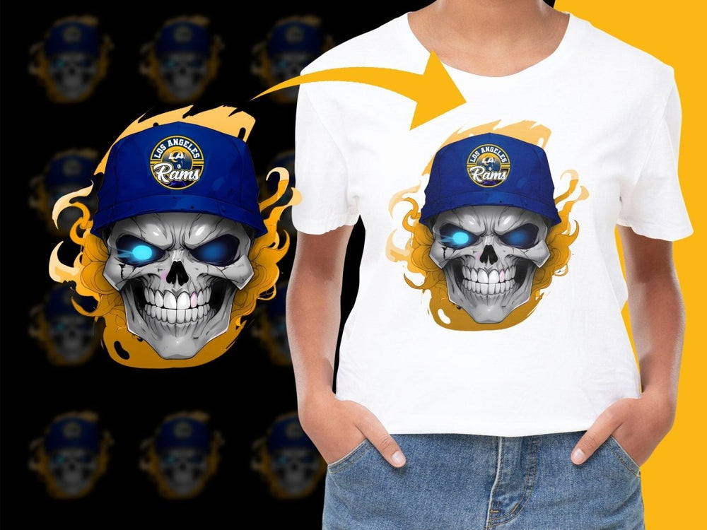 Los Angeles Rams Skull Design Unique Graphic PNG File - Teepew