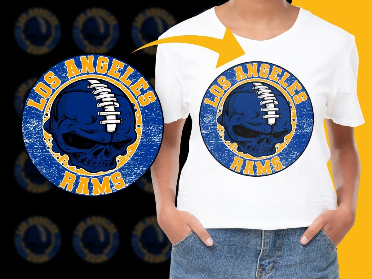 Los Angeles Rams Skull Graphic Design PNG File - Teepew