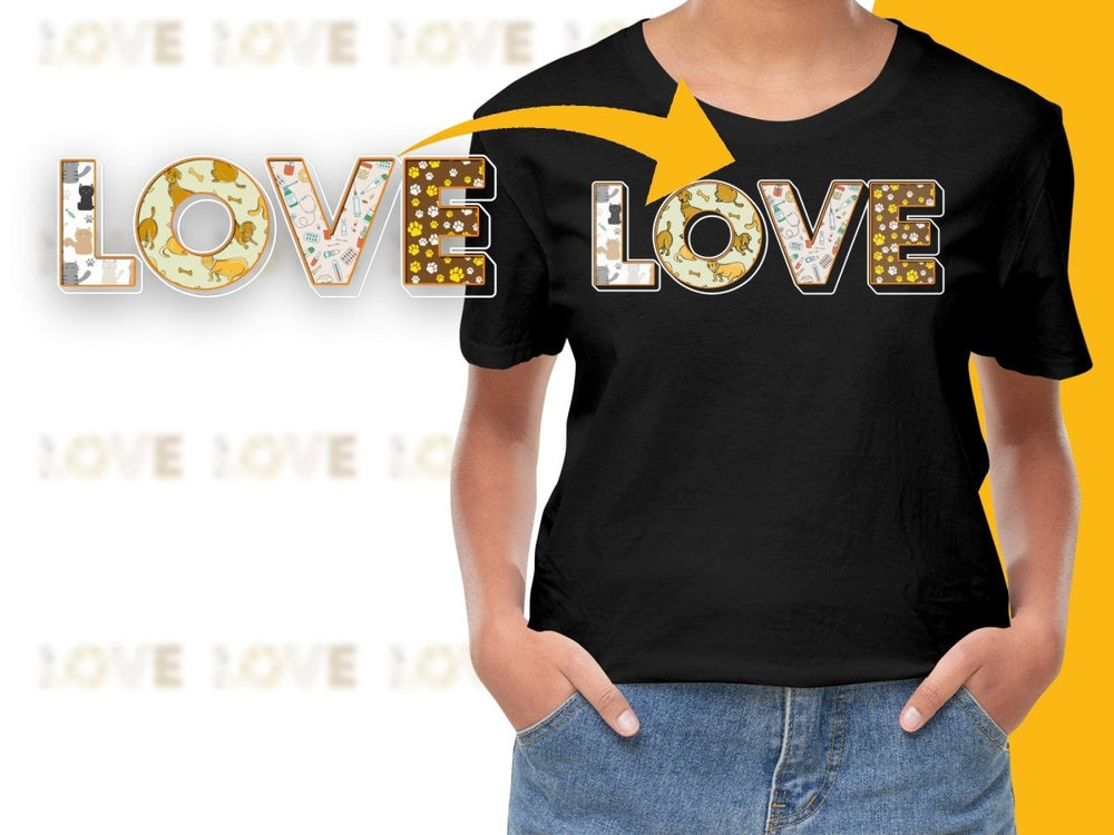 Love Beagle Paw Prints Cartoon Design PNG File - Teepew