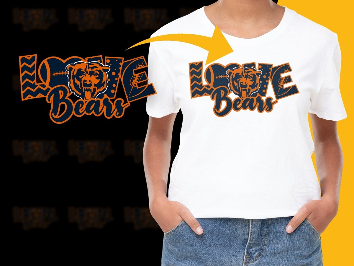 Love Bears Chicago NFL Football Sport PNG File - Teepew