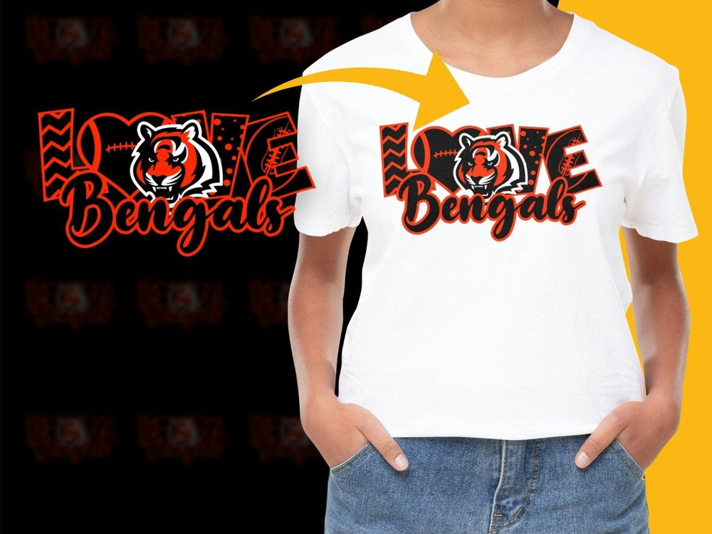 Love Bengals NFL Football Team Graphic PNG File - Teepew
