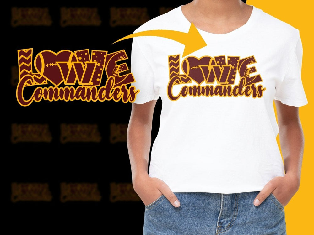 Love Commanders Football Fan Graphic PNG File - Teepew