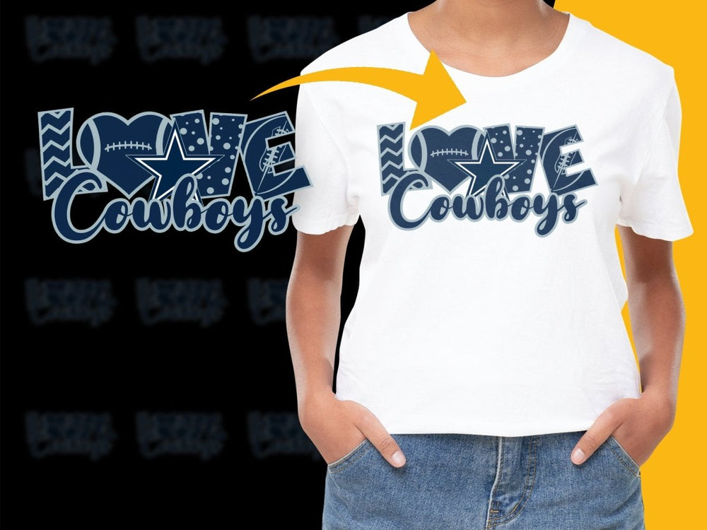 Love Dallas Cowboys Graphic PNG File - Teepew