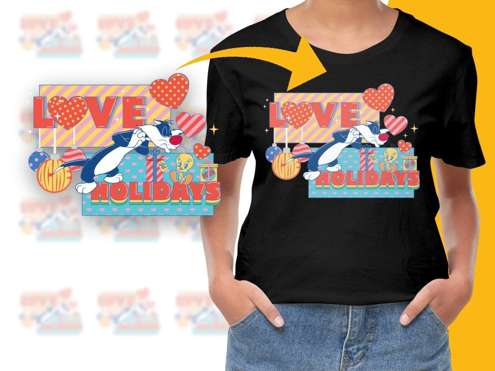 Love Holidays Sylvester and Tweety Christmas PNG File - Teepew