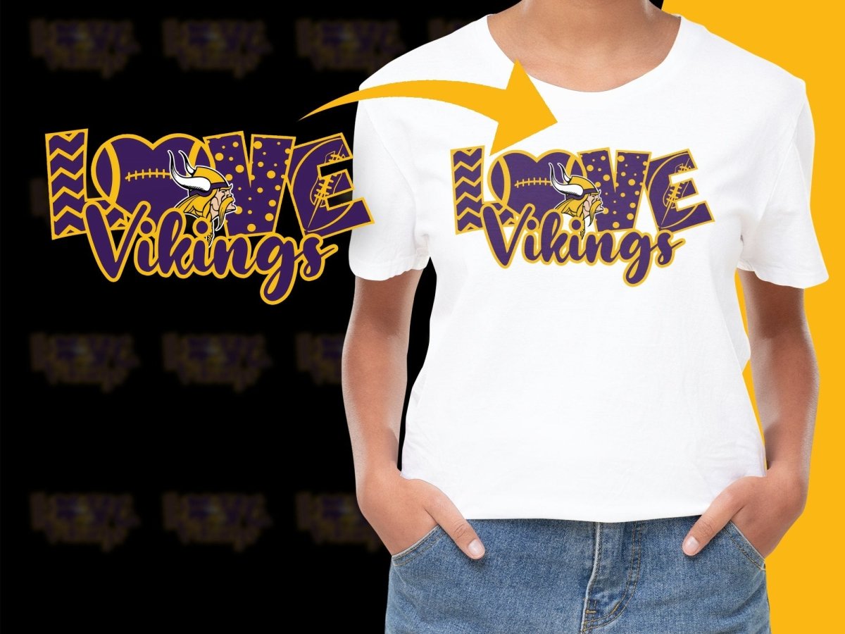 Love Minnesota Vikings Fan Pride Graphic PNG File - Teepew