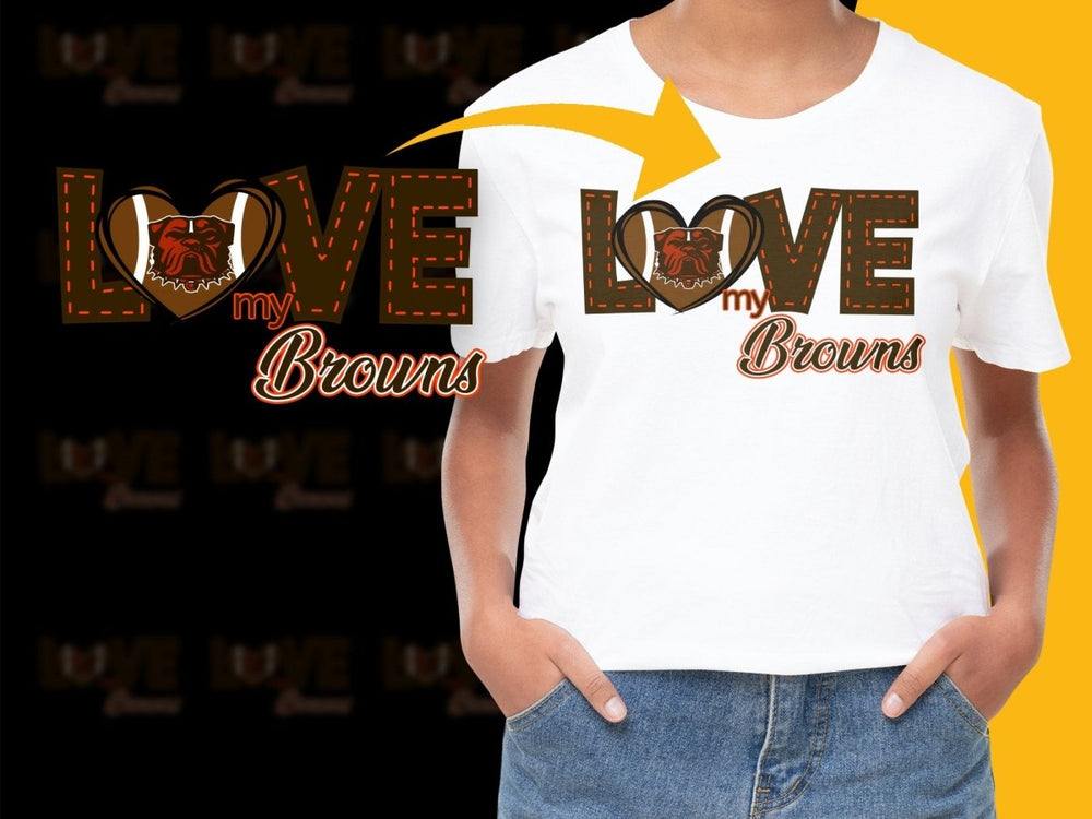 Love My Browns Png Digital Download Perfect For NFL FansPng Digital Download - Teepew