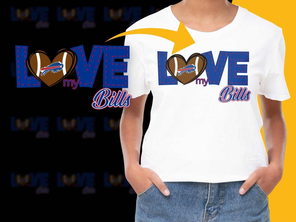LOVE My Buffalo Bills Png Digital Download for NFL Football FansPng Digital Download - Teepew