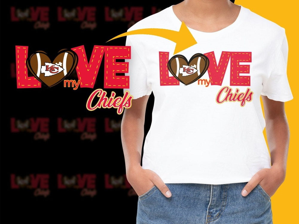 Love My Chiefs Heart Graphic Print PNG File - Teepew