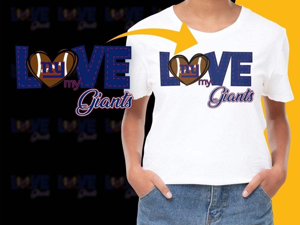 Love My Giants NFL Team Logo Graphic Print PNG File - Teepew
