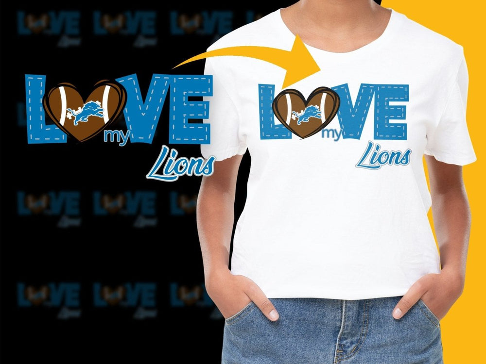Love My Lions Graphic Design Heart PNG File - Teepew