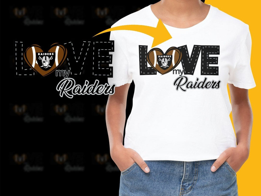 Love My Raiders Heart Design Graphic PNG File - Teepew