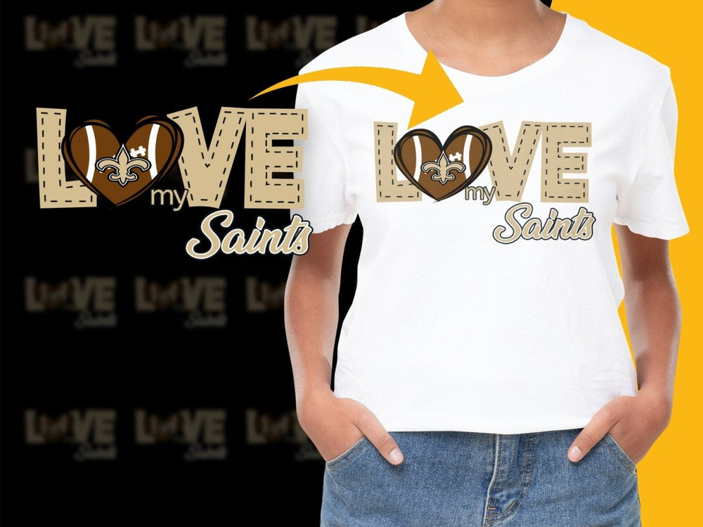 Love My Saints Heart Design PNG File - Teepew