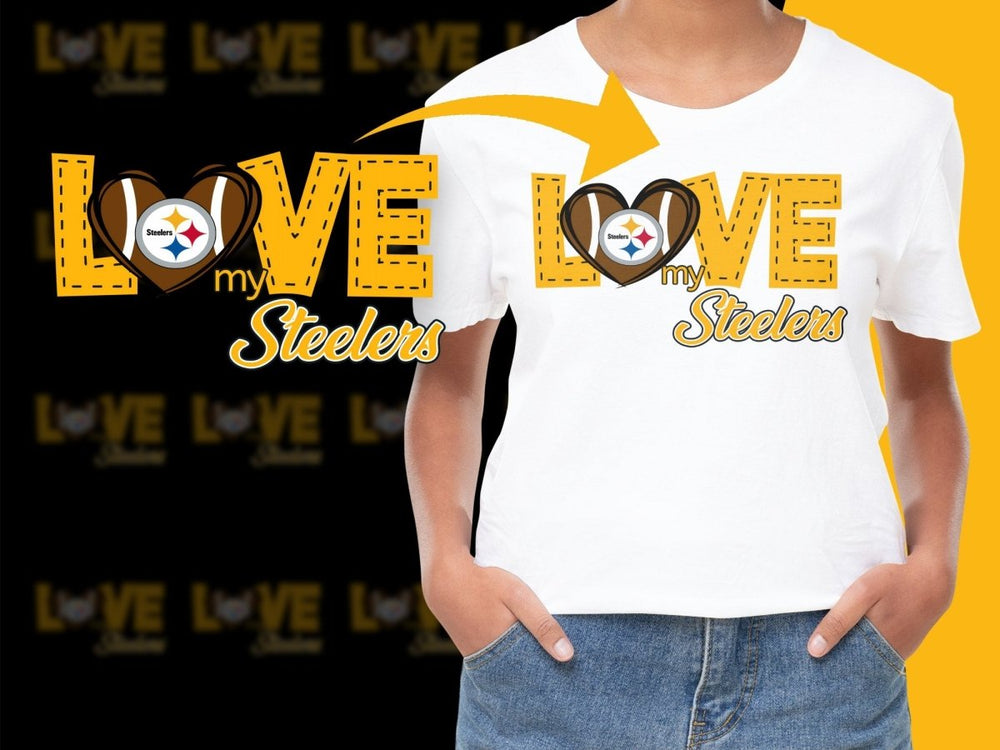Love My Steelers Football PNG File - Teepew