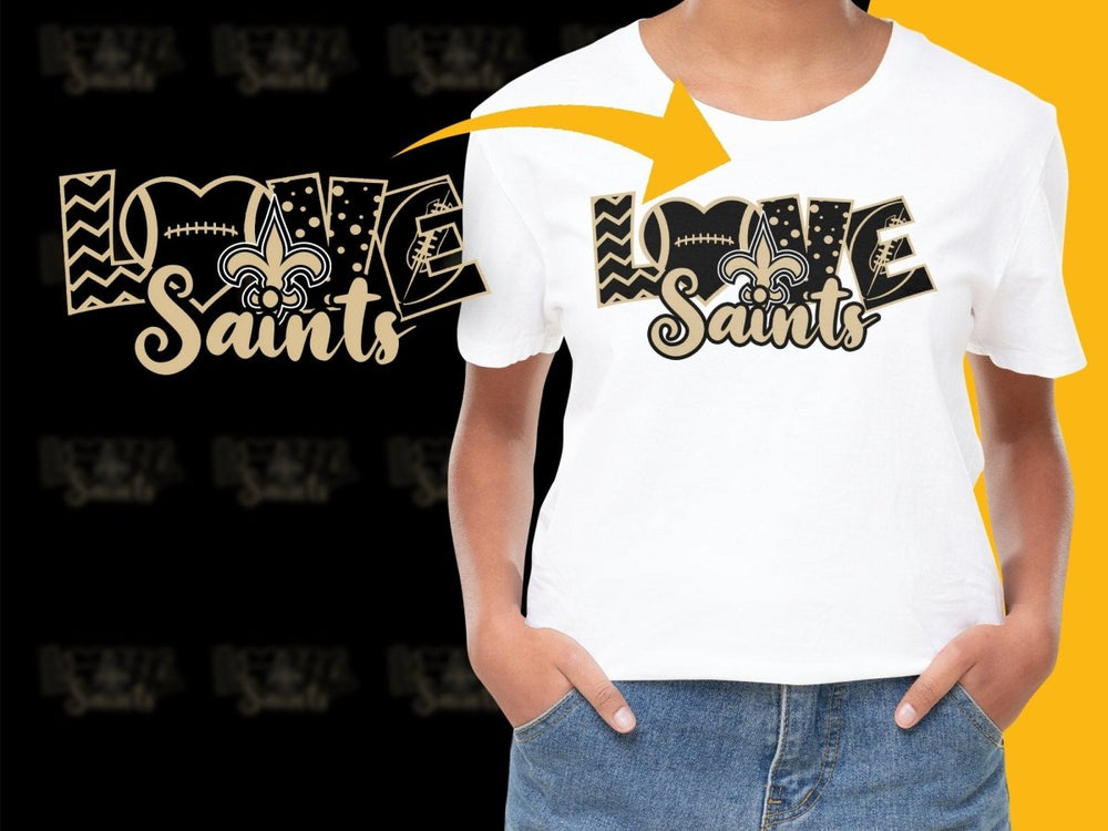 Love New Orleans Saints PNG File - Teepew