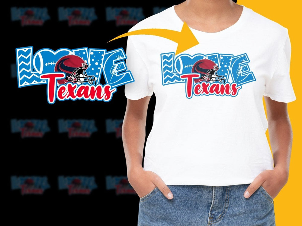 Love Texans Png Digital Download with Blue Letters DesignPng Digital Download - Teepew