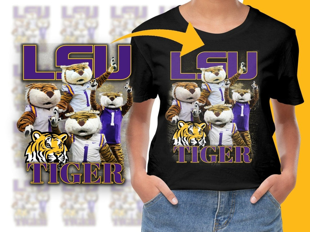 LSU Tiger Mascot Multiple Poses PNG File - Teepew