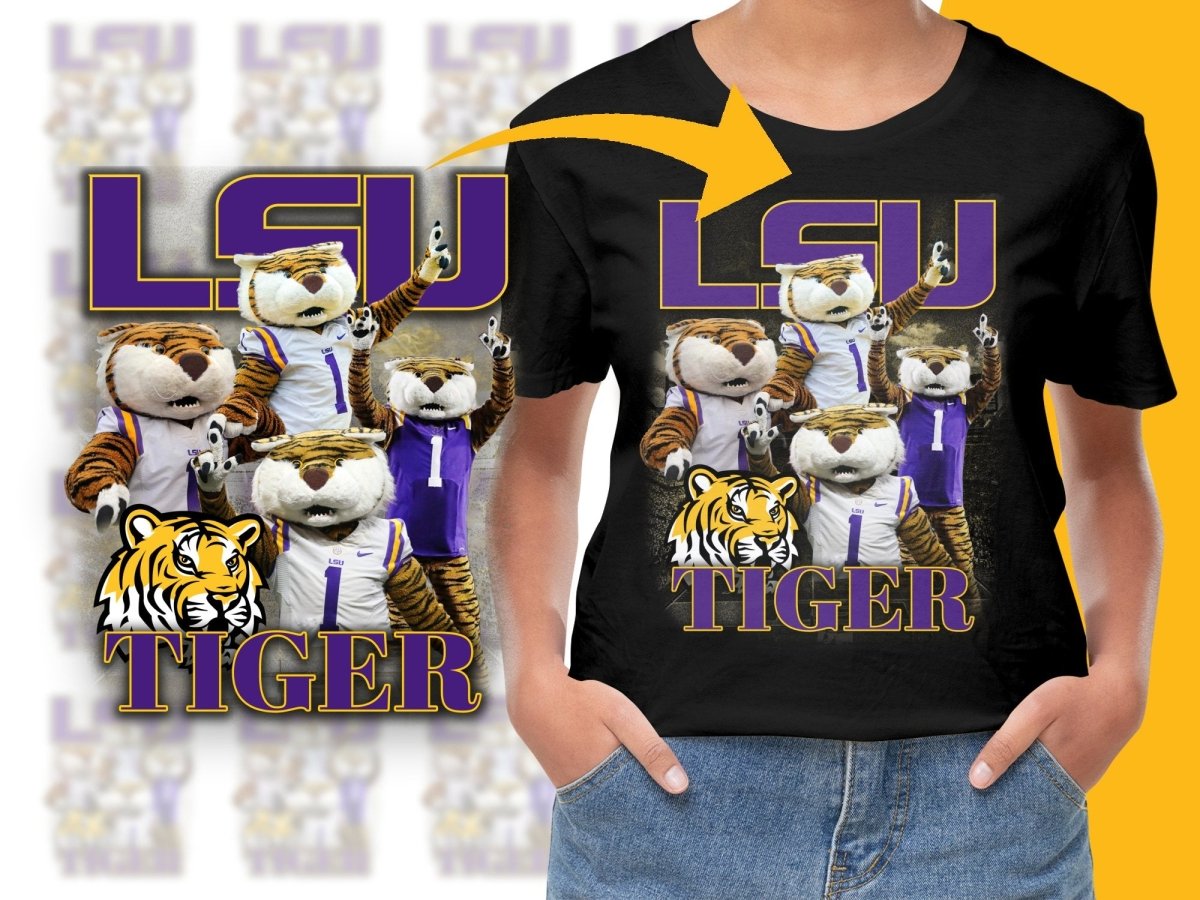 LSU Tiger Mascot Multiple Poses PNG File - Teepew
