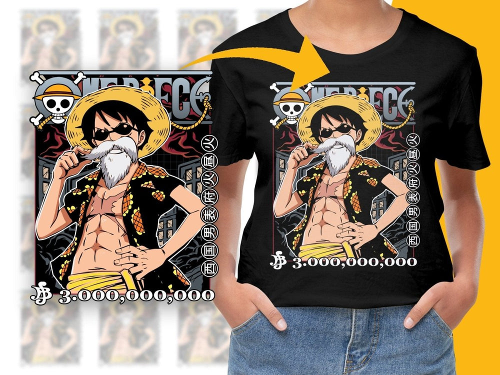 Luffy Anime Character with Summer Cool Beach Style PNG File - Teepew