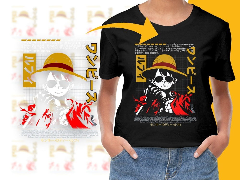 Luffy Iconic Design Straw Hat Anime Graphic PNG File - Teepew
