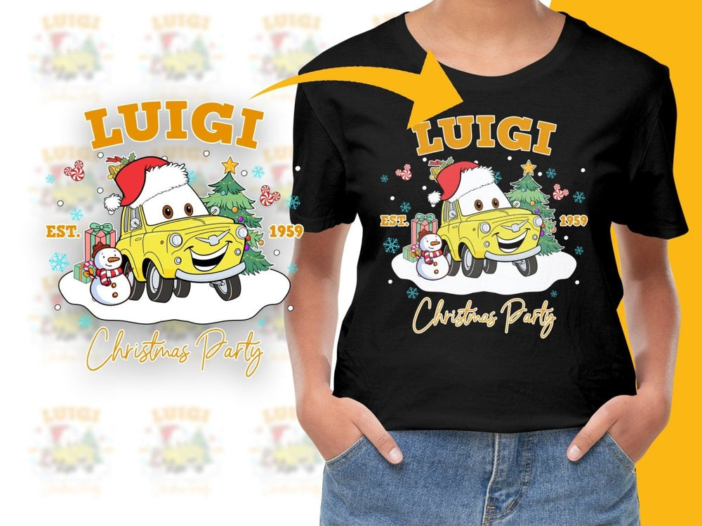 Luigi Christmas Party Festive Graphic PNG File - Teepew