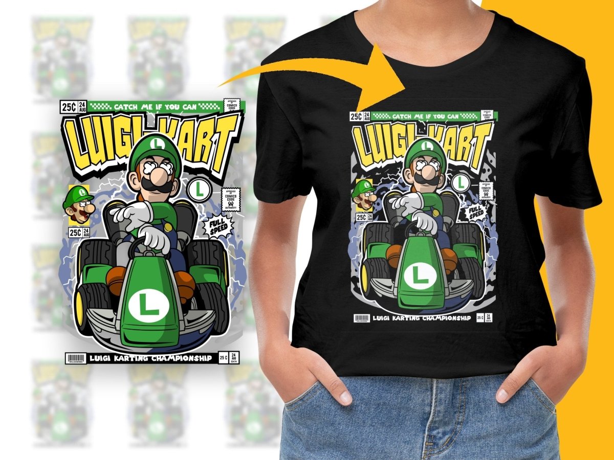 Luigi Karting Popculture PNG File - Teepew