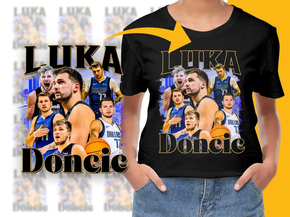 Luka Doncic Collage Design Custom Graphic PNG File - Teepew