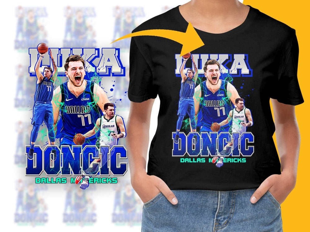 Luka Doncic Dallas Mavericks Basketball Star Bootleg PNG File - Teepew