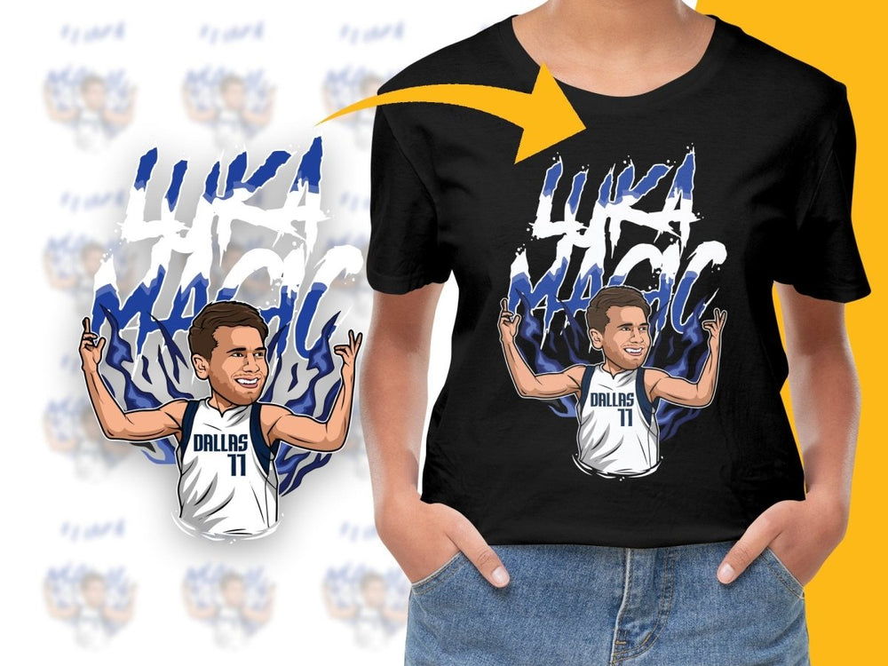 Luka Magic Dallas Mavericks Basketball Star Cartoon PNG File - Teepew