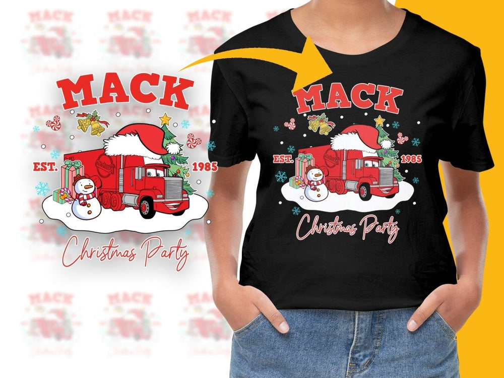 Mack Christmas Party Festive Red Truck PNG File - Teepew