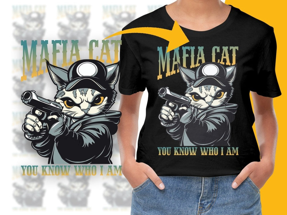 Mafia Cat you know who I am Themed PNG File - Teepew