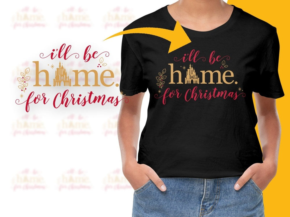 Magical Castle I'll Be Home for Christmas PNG File - Teepew
