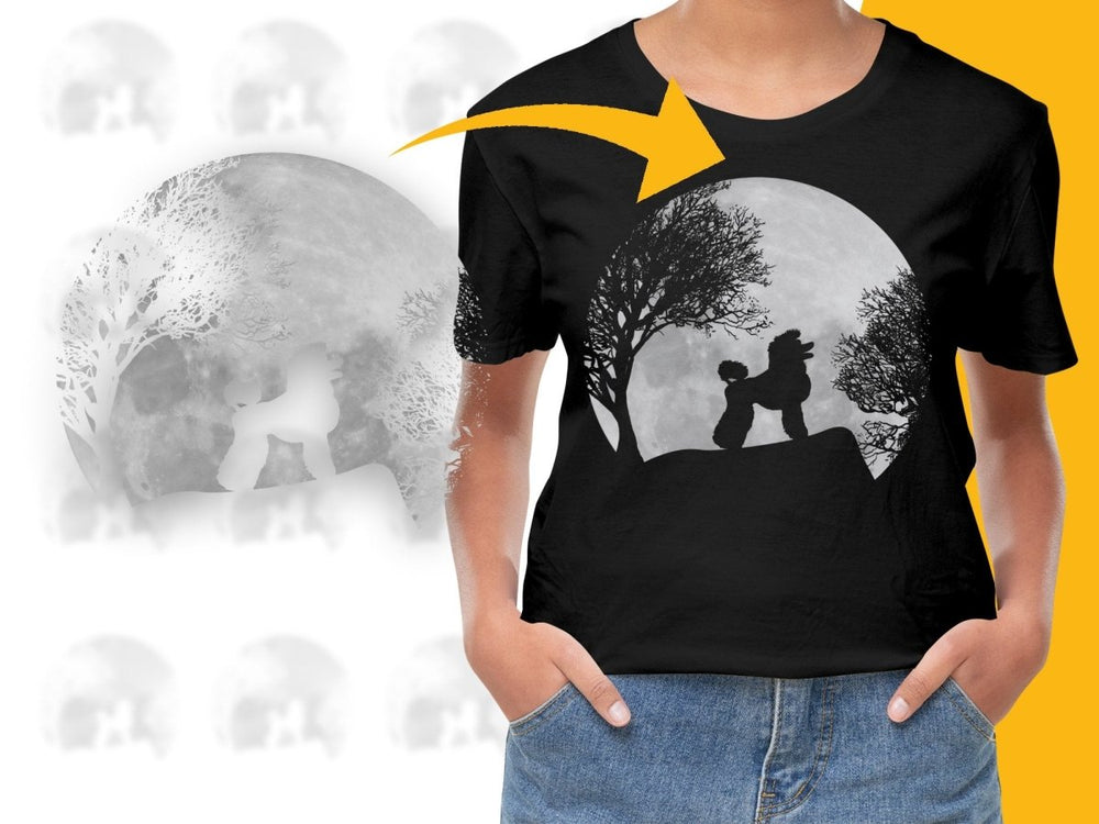 Majestic Poodle Under Moonlight Graphic PNG File - Teepew