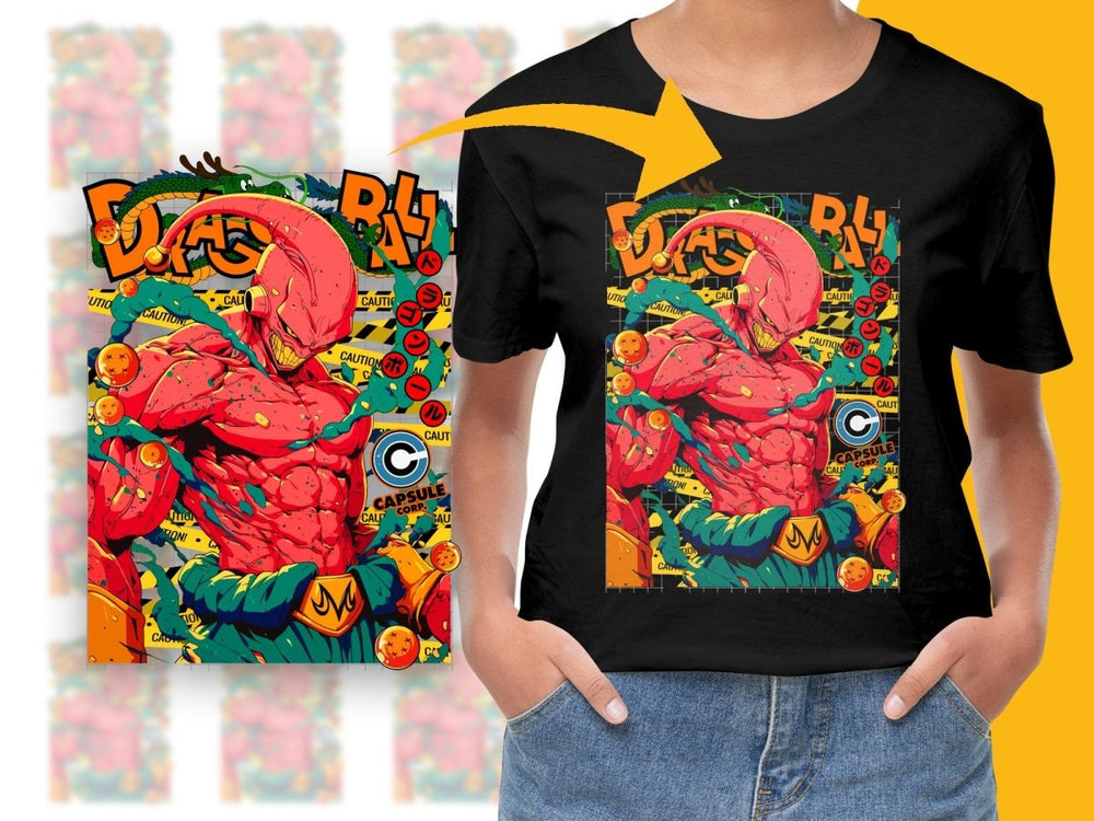 Majin Buu Capsule Corp Dragon Ball Z Graphic PNG File - Teepew