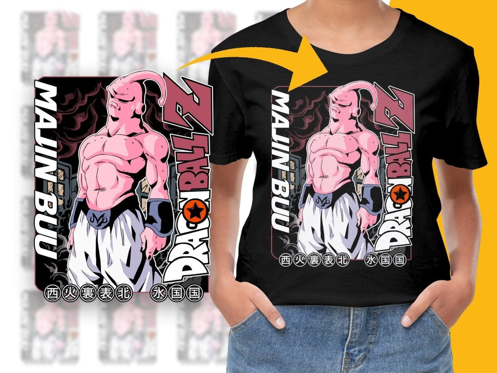 Majin Buu Dragon Ball Z Anime Graphic PNG File - Teepew