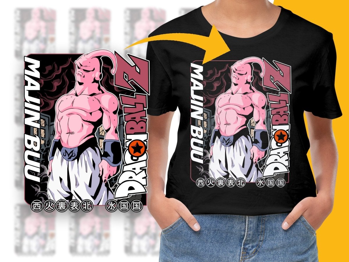Majin Buu Dragon Ball Z Anime Graphic PNG File - Teepew