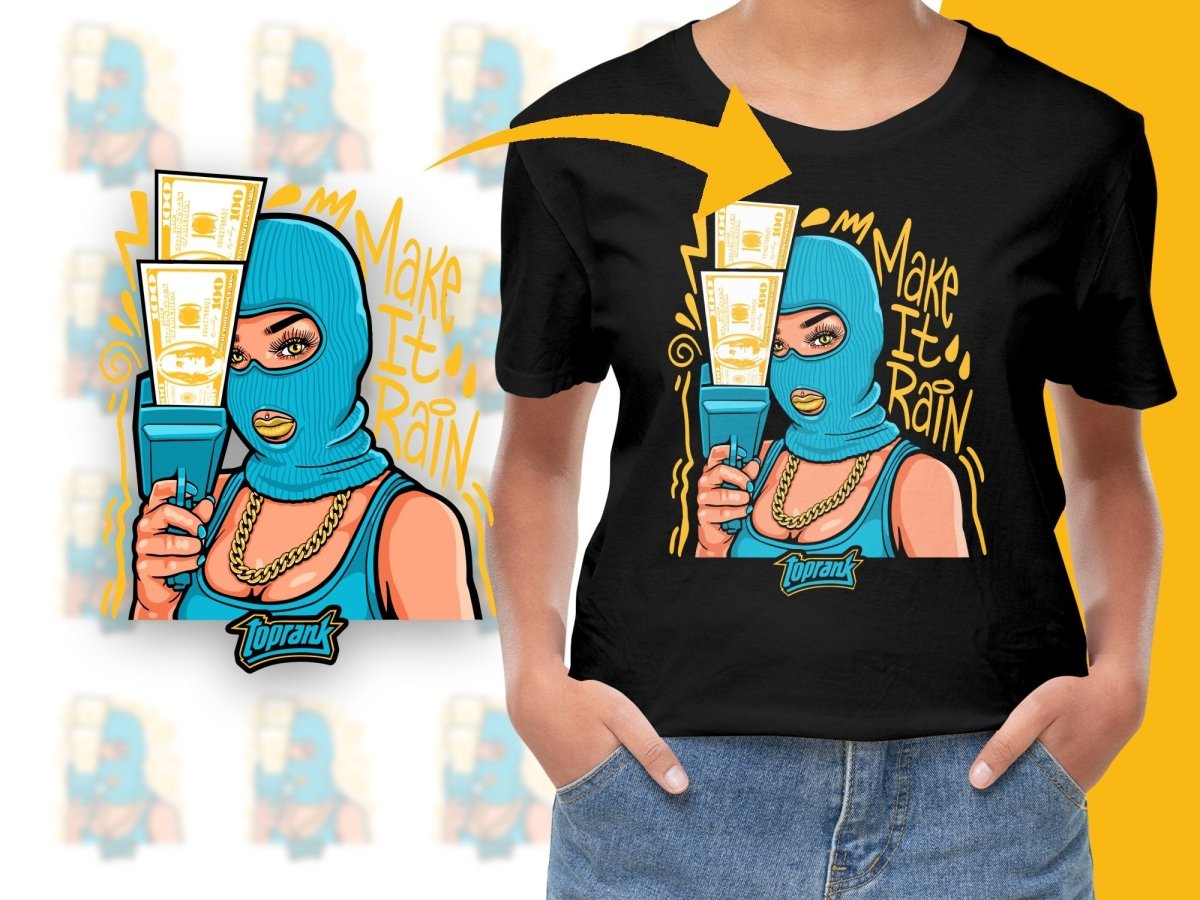 Make It Rain Graphic Tee Art Design PNG File - Teepew