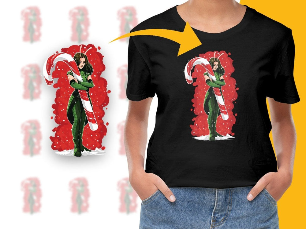 Mantis Holding Candy Cane Christmas Digital product - Teepew