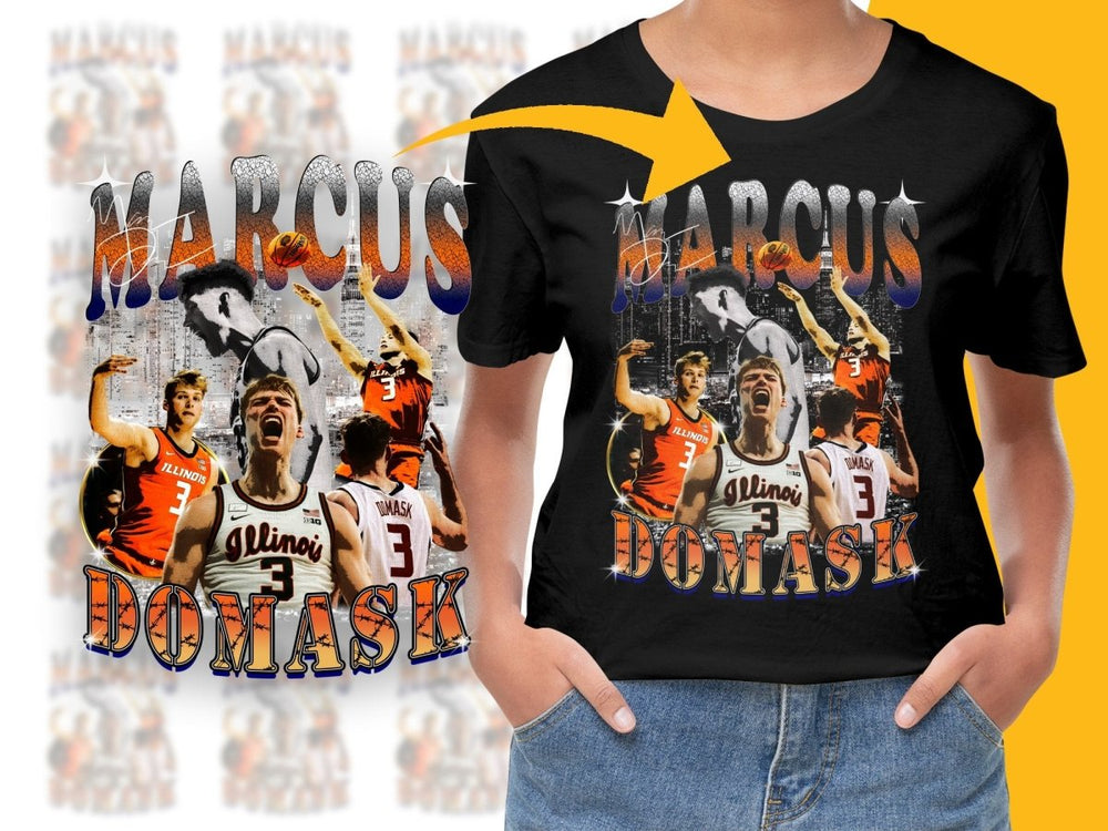 Marcus Domask Illinois Basketball Star Bootleg Graphic PNG File - Teepew